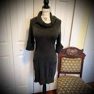 Charcoal grey sweater dress